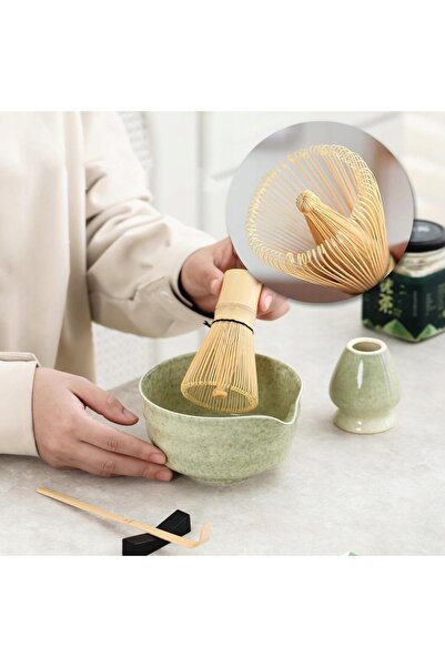 NO BRAND Set cadou ceai Matcha, Set ceai Matcha, Linguriță, 4 piese