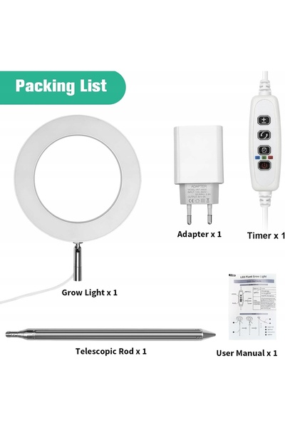 NO BRAND Lampă LED cu spectru complet pentru plante 155 cm, temporizator 3/9/...