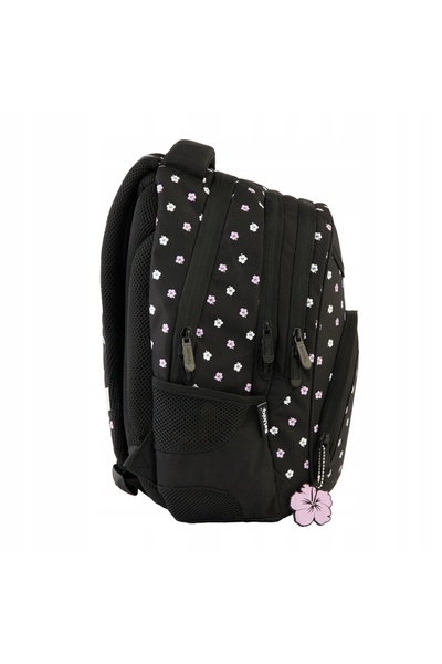 NO BRAND Rucsac școlar Beuniq cu multiple compartimente 20 L Negru Roz Multic...