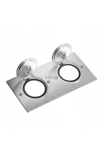 NO BRAND Capac priză dublă de pardoseală Inox