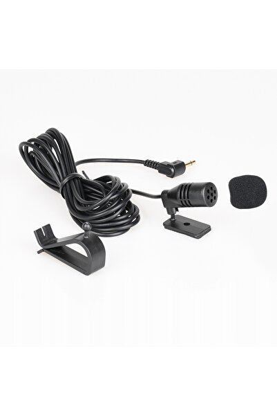 NO BRAND Microfon auto pentru radio/GPS/DVD cu clemă + cablu de 3 m, mufă jac...
