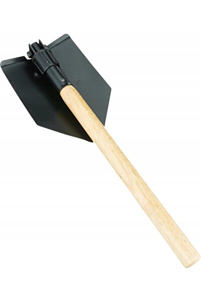 NO BRAND Lopată pliabilă de exterior cu mâner din lemn, 61 CM