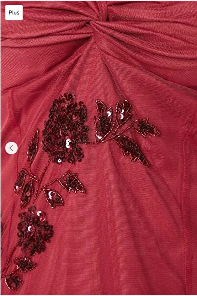NO BRAND Rochie midi din tul roz cu volane, mânecă scurtă, cu paiete, Coast 38