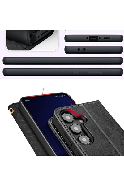 NO BRAND Husă din piele tip carte Ocase pentru Samsung Galaxy S24 Fe RFID Gra...