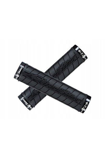 NO BRAND Manșoane Lizard Skins LOGO LOCK-ON negre 130mm
