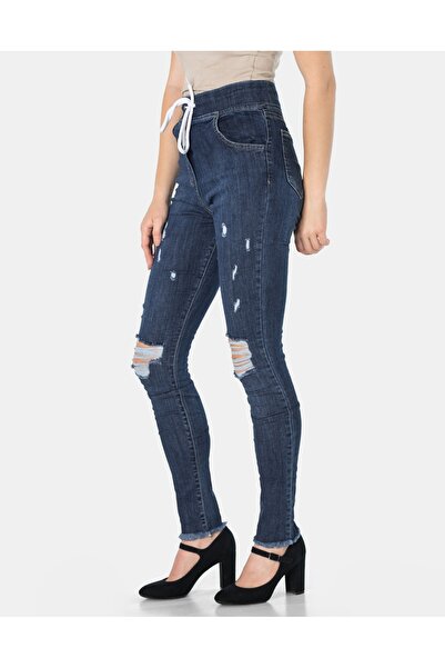 NO BRAND Blugi Skinny Femei Talie Înaltă 9021C-2 32