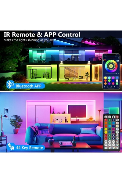 NO BRAND Bandă LED RGB inteligentă 10m DIY Realky Hx-Dd-002