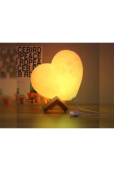 NO BRAND Lampă de veghe Inimă Luminoasă Lună 3D 55 cm