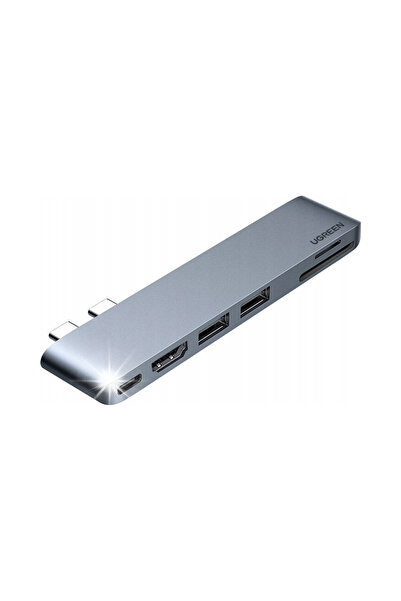 Ugreen Adaptor Hub USB-C 6 în 1 pentru Macbook Air Pro HDMI USB 3.0