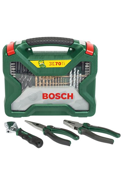 Bosch X-LINE TITANIUM 70 BUCĂȚI SET DE BROȘE ȘI ACCESORII + SCULE DE MÂNĂ