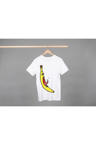 Noname Tricou Unisex Bumbac Premium Casual " Banana speriata " Inscriptie