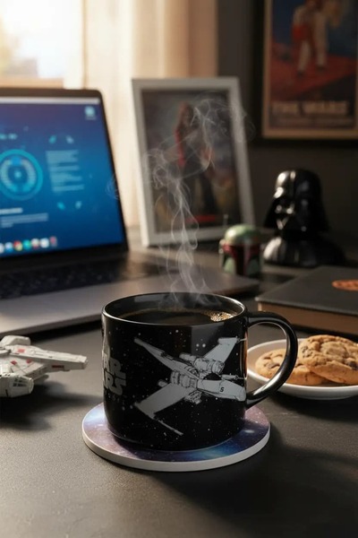 Miniso Star Wars Lisanslı Seramik Kupa 410 mL Siyah – Koleksiyonluk Güçlü Tas...
