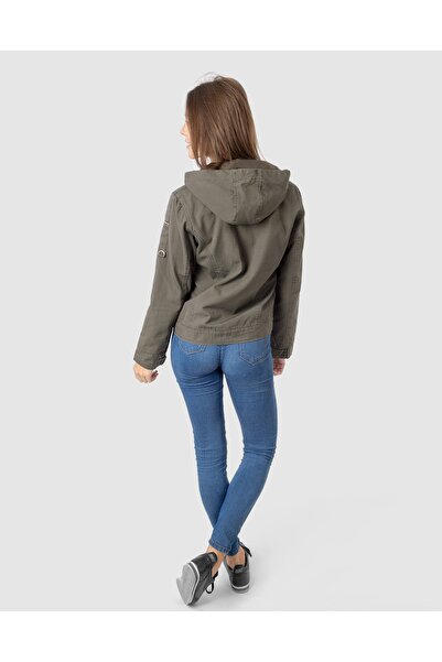 NO BRAND Jachetă de tranziție subțire, tip windbreaker, de damă, din bumbac, ...