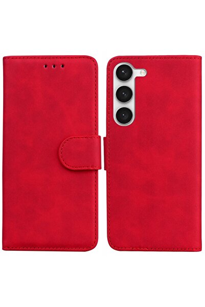 NO BRAND Husă din piele cu închidere magnetică pentru Samsung S23 + Protector...