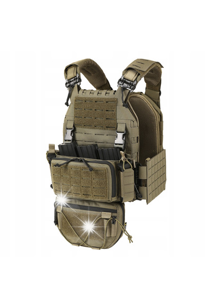 NO BRAND Votagoo vestă tactică port-plăci verde MOLLE cu platformă de piept