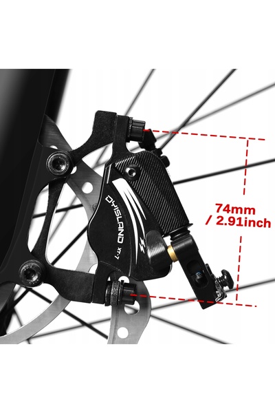 NO BRAND Frână hidraulică pe disc MTB cu cablu, etrier de frână pentru bicicl...