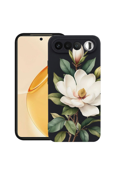 bestcase ®   Θήκη TPU Υπέρλεπτη Husa για Realme 16, Φλοράλ - Λευκή Μανόλια, 3...