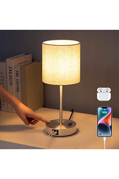 NO BRAND Lampă de veghe LED din material textil, reglabilă la atingere