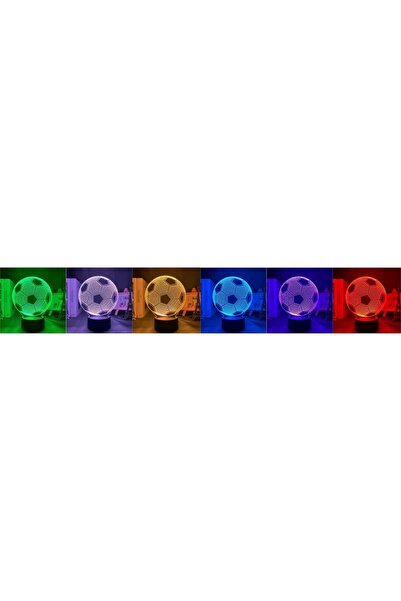 ZOLTA LAMPĂ DE NOAPTE PENTRU COLENI LED 3D MULTICOLORE FOTBAL + TELECOMANDĂ