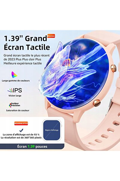 NO BRAND Smartwatch 1,39 " Monitor ritm cardiac 140 de moduri sportive
