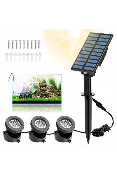 bedee Lumini subacvatice solare pentru iazuri de pescuit și grădini, LED RGB,...