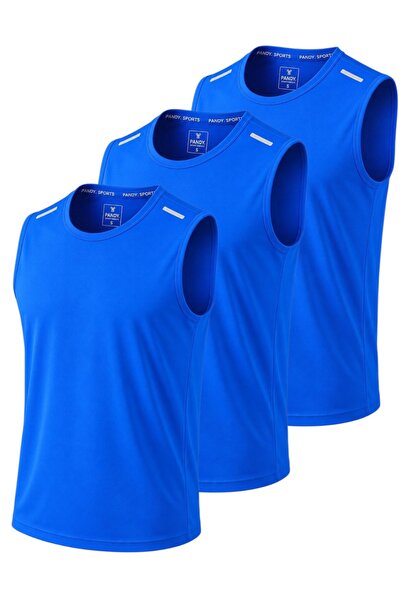 pandy 3-Pack Quick Dry Breathable Athletic Technical Athlete Zero Sleeve T-Shirt