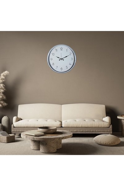 Generic Brand Бял декоративен стенен часовник, 52 x 52 см