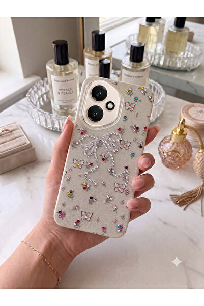TechTree Honor 400 Taşlı Desenli Fiyonk Silikon Kılıf