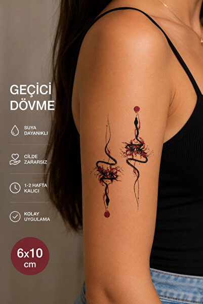 Barly Yılan Geçici Dövme Tattoo