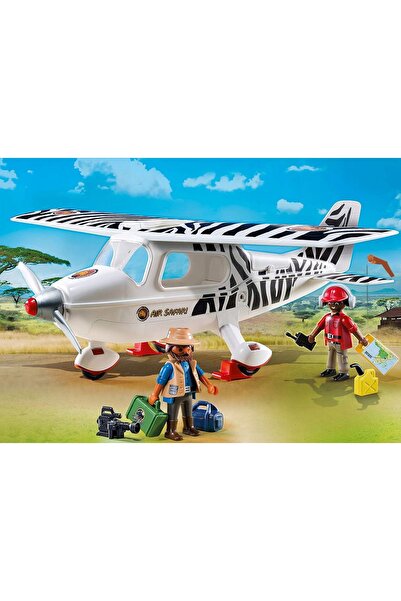 NO BRAND Set de aventură safari cu avionul, cu figurine de jucat, pentru copi...