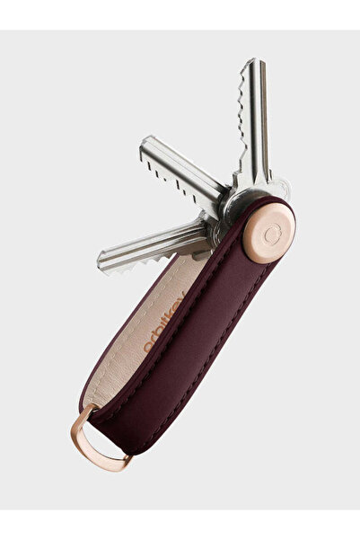 Orbitkey Δερμάτινο μπρελόκ μπορντό