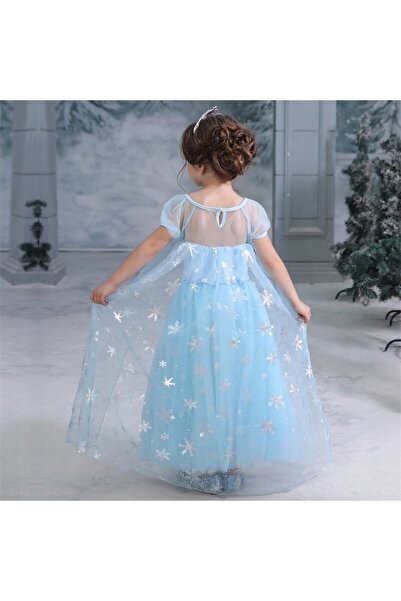 NO BRAND Rochie Costum Elsa Balowa Set Frozen Coroană Sceptru 140 146 cm