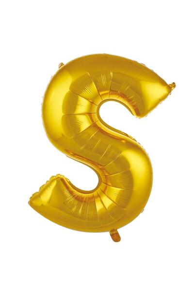 Parti Dükkanı 40 Inch 100 cm Gold Letter S Foil Balloon Helium Compatible Bir...