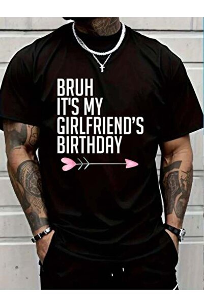 799 تي شيرت مصنوع من القطن بنسبة 100%، تي شيرت مطبوع عليه It's My Girlfriend'...