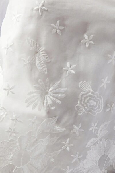 NO BRAND Rochie albă florală stratificată, cu mânecă lungă, simplă, Coast 44