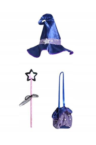 NO BRAND Vrăjitoare Vrăjitor Costum de zână Mătură Pălărie Halloween 134 / 140