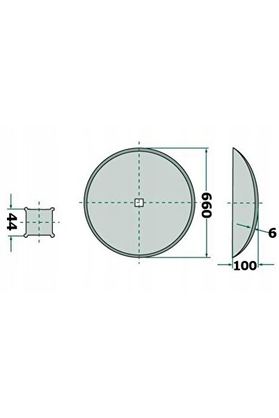 NO BRAND Placă pentru garduri tip placă, 660x6mm, cu 1 orificiu 41x41mm, nete...