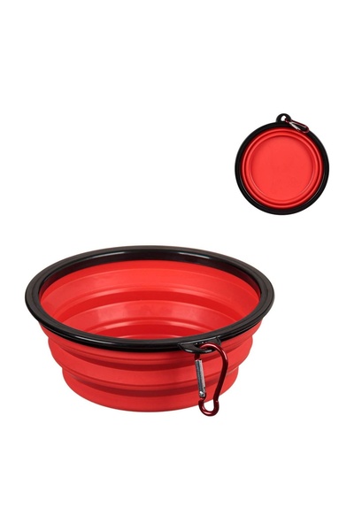 OEM Bol Pliabil Roșu pentru Animale de Companie 650 ml