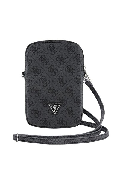 Guess Zip 4G Triangle Универсална чанта за телефон до 8.9 инча, Черна