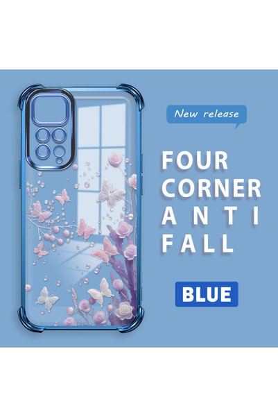 ucuc حافظة سيليكون شفافة متوافقة مع هاتف Xiaomi Redmi Note 11، مزودة بحماية م...