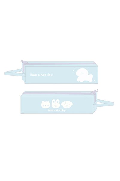 Miniso Lisanslı Hayvan Serisi Kulplu Kübik PU Kalem Kutusu 20 Cm – Mavi