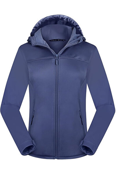 OEM Jachetă sport impermeabilă albastră pentru femei, căptușită cu fleece, re...