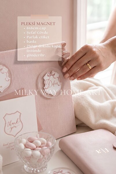 Milky Way Home Art Kişiye Özel İsimli Pleksi Magnet 6 cm – Hoş Geldin Bebek, ...