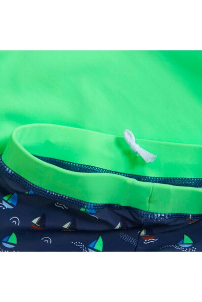 Color Kids Set tricou de înot și slip UPF50+ Verde intens