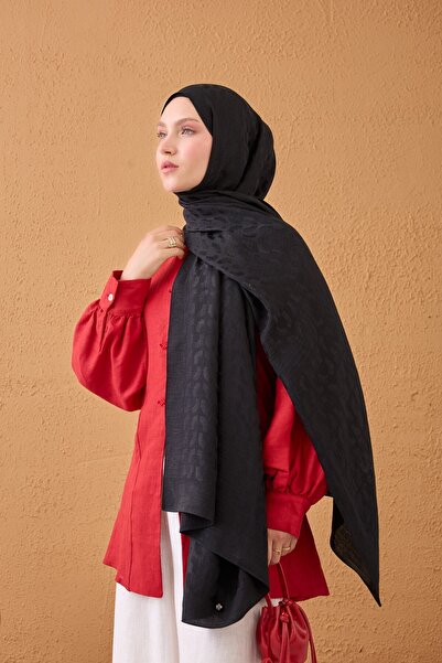 Silk Home Naia Cotton Shawl Lune Black