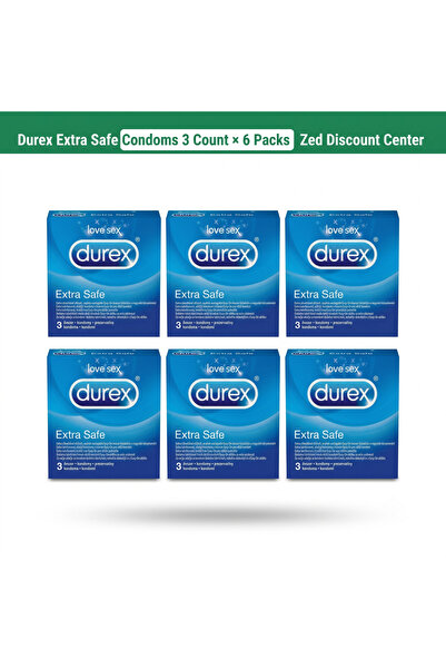 Durex Prezervative Extra Sigure 3 bucăți x 6 pachete
