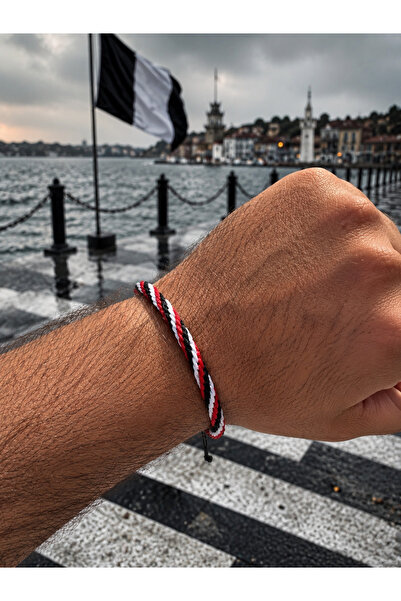 EL YAPIMI Twisted Fan Bracelet (Black-White)
