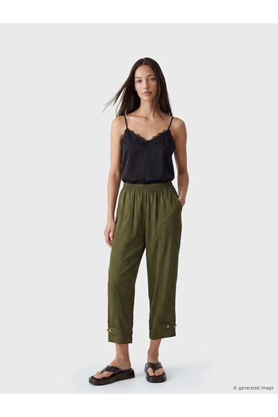 LC Waikiki Pantaloni de damă cu talie elastică, din amestec de modal