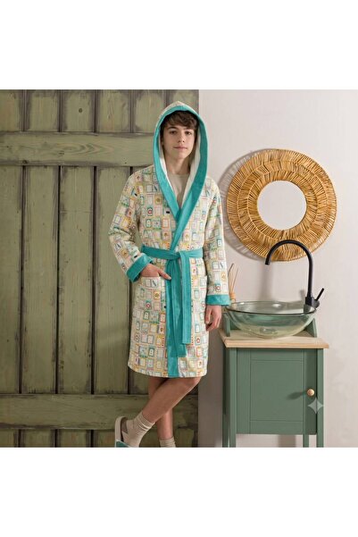 Taç Printed Youth Bathrobe Vario Mint (15-18 Years)