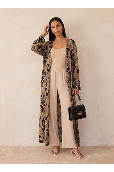 FAV Abstract Print Longline Kimono Shrug